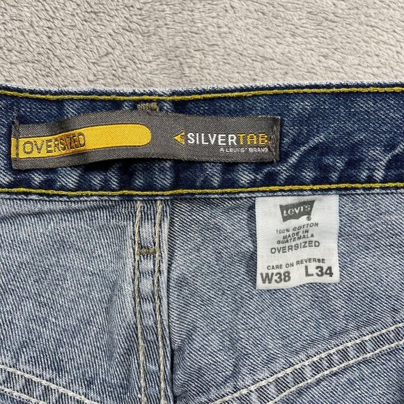 Vintage Levis SilverTab Jeans Oversized Mens 38X34 Y2K VTG - Picture 5 of 10